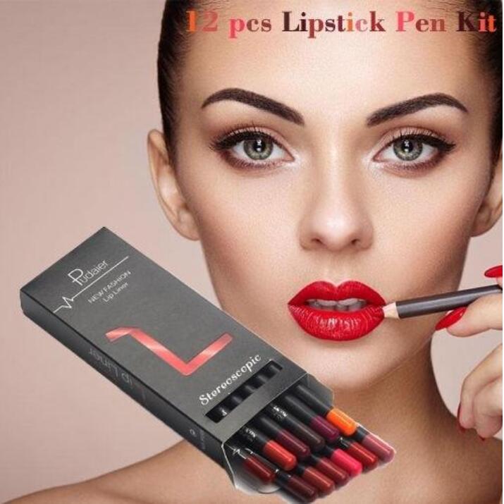 

HOT Pudaier Lip liner matte set 12 colors Waterproof Lipliner Pencil Kit Long Lasting lipstick lip liner Nude Contour Beauty tool, Customize