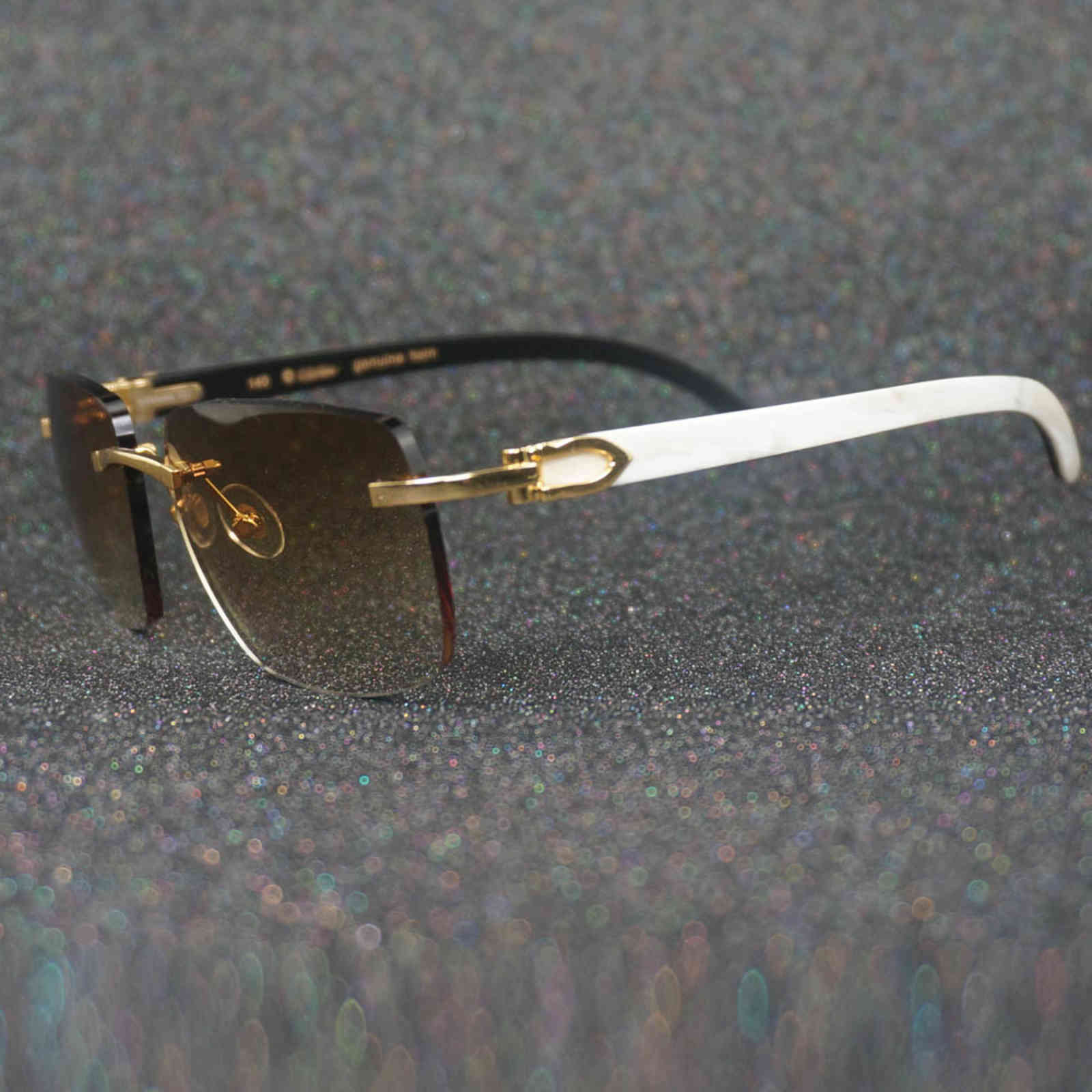 

Men Glass Carter sunglass White Buffalo horn Special sunglass Read glass For women Glass Male SunniVOIH