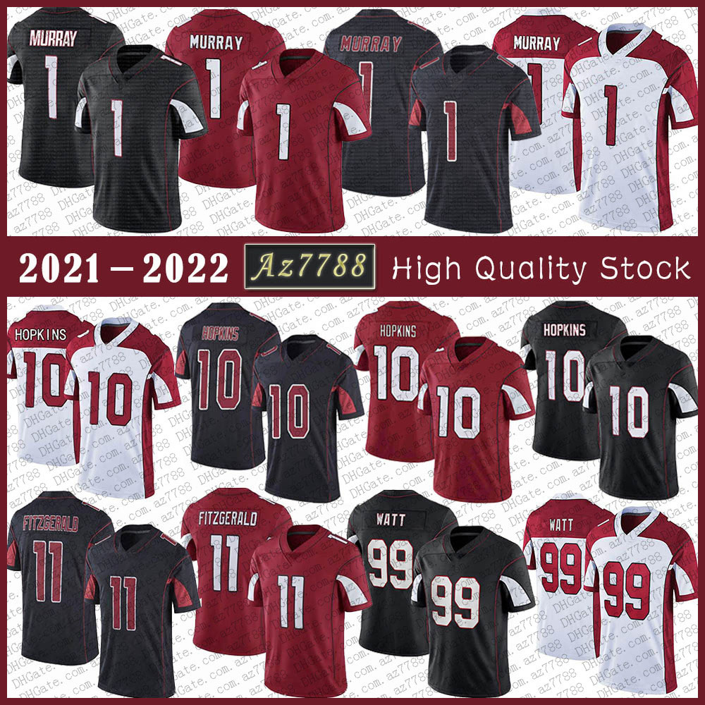 

1 Kyler Murray AZ Mens Football jersey 10 DeAndre Hopkins 99 J.J. Watt 11 Larry Fitzgerald High quality stitched jerseys, Shown