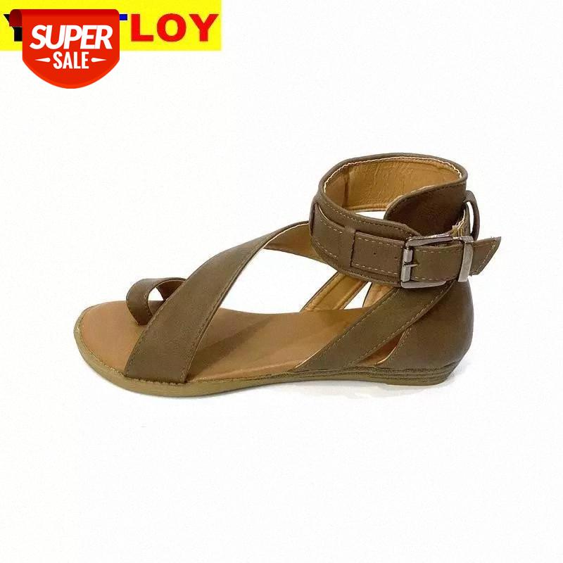 

Sandals Women Summer Shoes Female Beach Sandals Flats Casual Shoes PU #WZ4s, Black