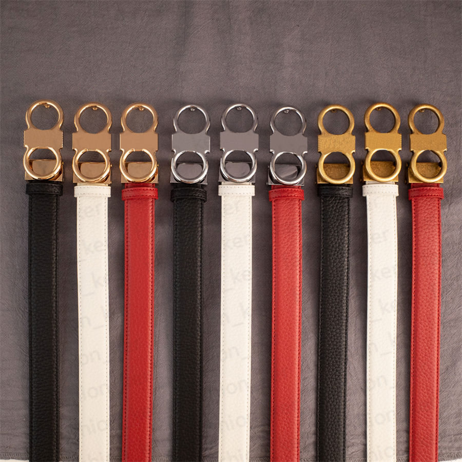 Designer Belts Woman Smooth Fashion Buckle Belt 18 Model Width 24mm High Quality Cowhide