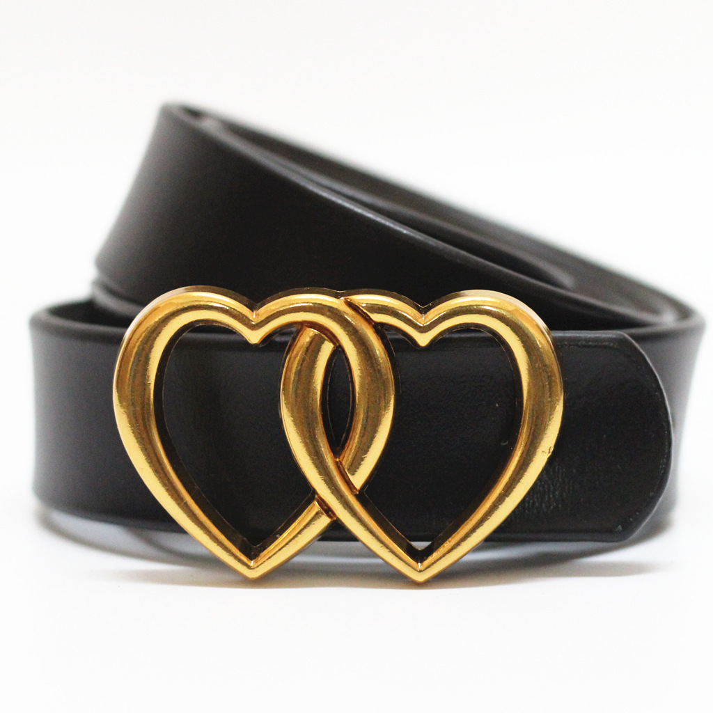 

Double love 28CM wide belt ladies mens leather for men designer luxury brand women