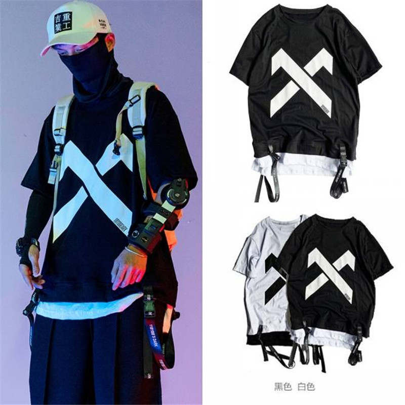 

2021 New Qualidade Do Punk T-shirts Moda De Alta Rua t Camisa Masculina 9497