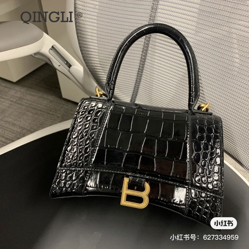 

Bs Internet Celebrity Lisa Same Style Bag Female 2021 New Crocodile Pattern Portable Hourglass Bag Genuine Leather Shoulder Messenger Bag