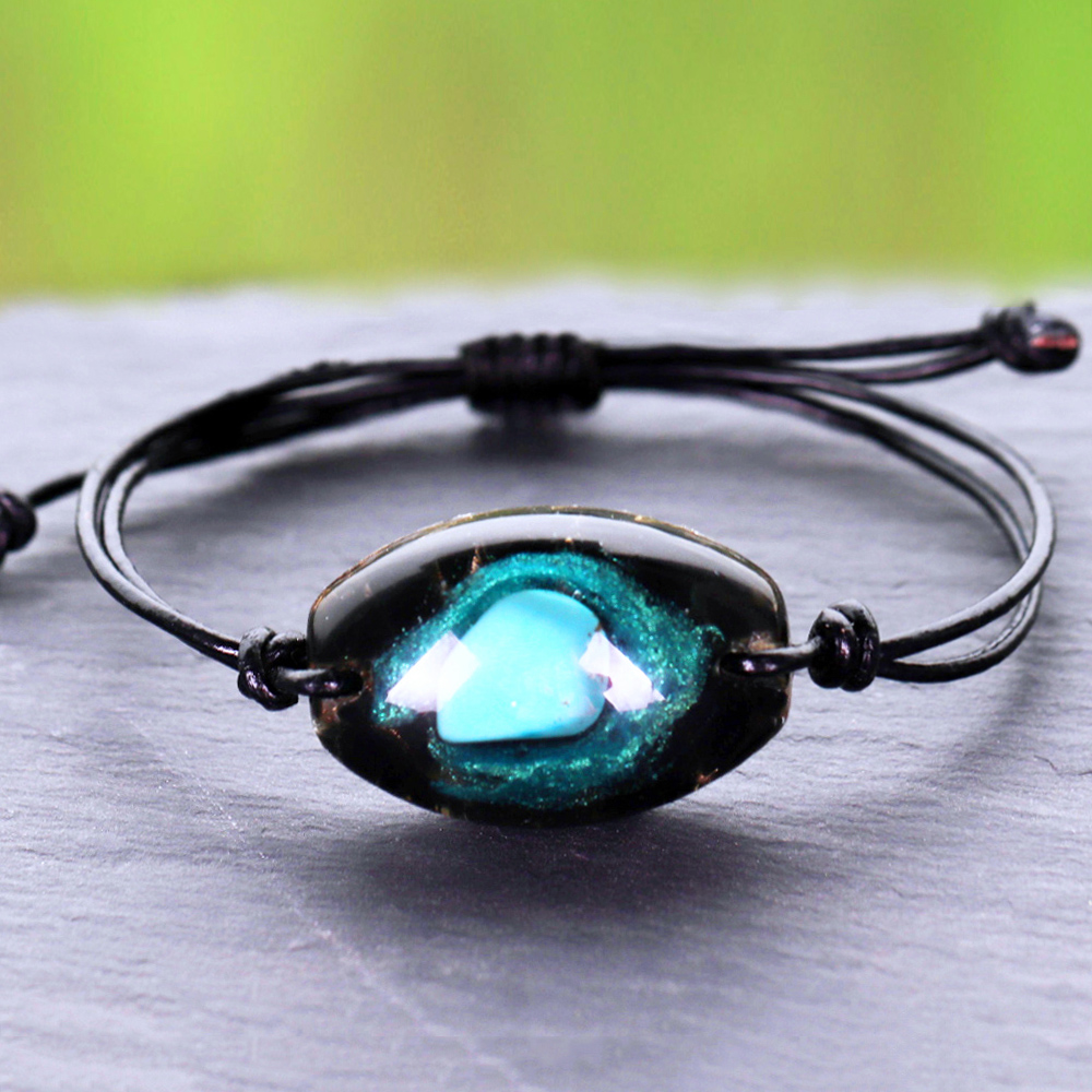 

Orgonite Bangle Natural Turquoises Energy Bracelet Charm Healing Jewelry Bracelet Reiki Obsidian Meditation Bracelet For Women