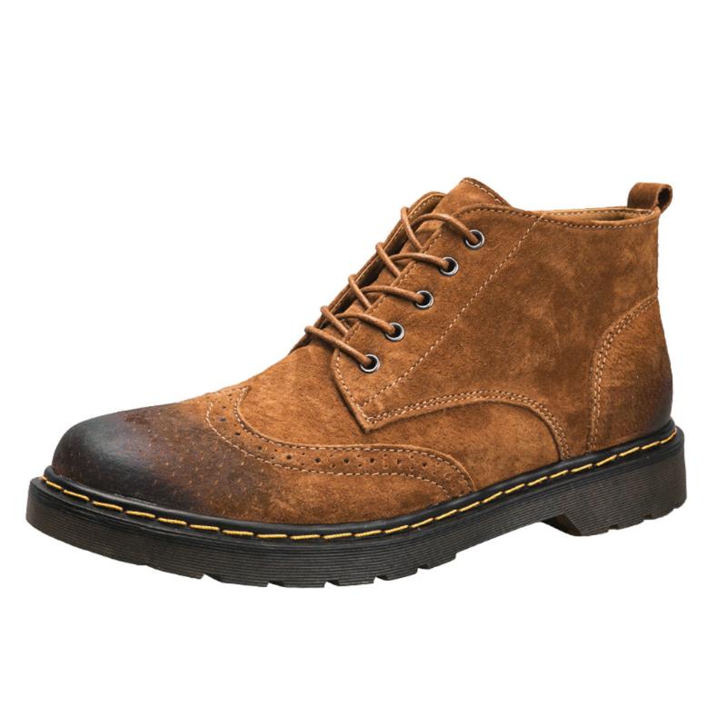Boots 2021 Autumn Men's Large British Wind Casual Shoes High To Help Non-slip Wear Comfortable Tooling