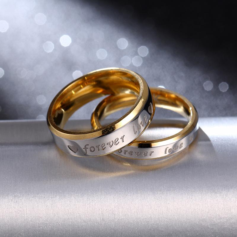 

Cluster Rings 4mm 6mm Titanium Forever Love Ring For Women And Men