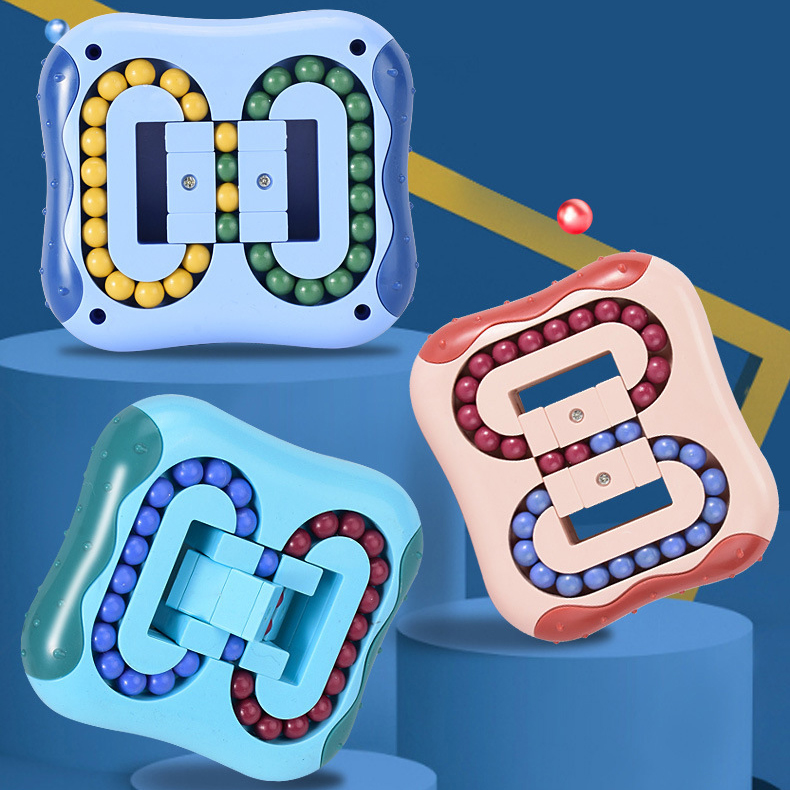 

Rotating Magic Bean Fingertip Rubik's Educational Round Cube Children's Finger Gyro Disk Stress Relief Sensory Fidget Toys