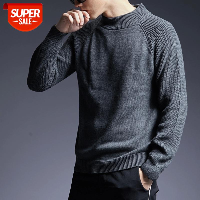 

Man Pullovers Sweater 2020 New Fashion Turtleneck Slim Fit Jumpers Knitwear Thick Autumn Korean Style Casual Mens Clothes #S18Q, White;black