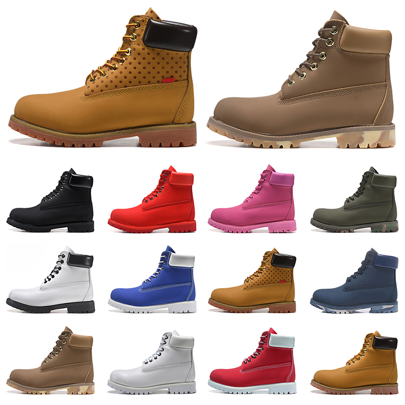 

2021 Designer Boots Luxury Men Women Sneakers Military Brown Red White Black Pink Blue Camo Fashion Winter Outdoor Breathable Shoes 36-45