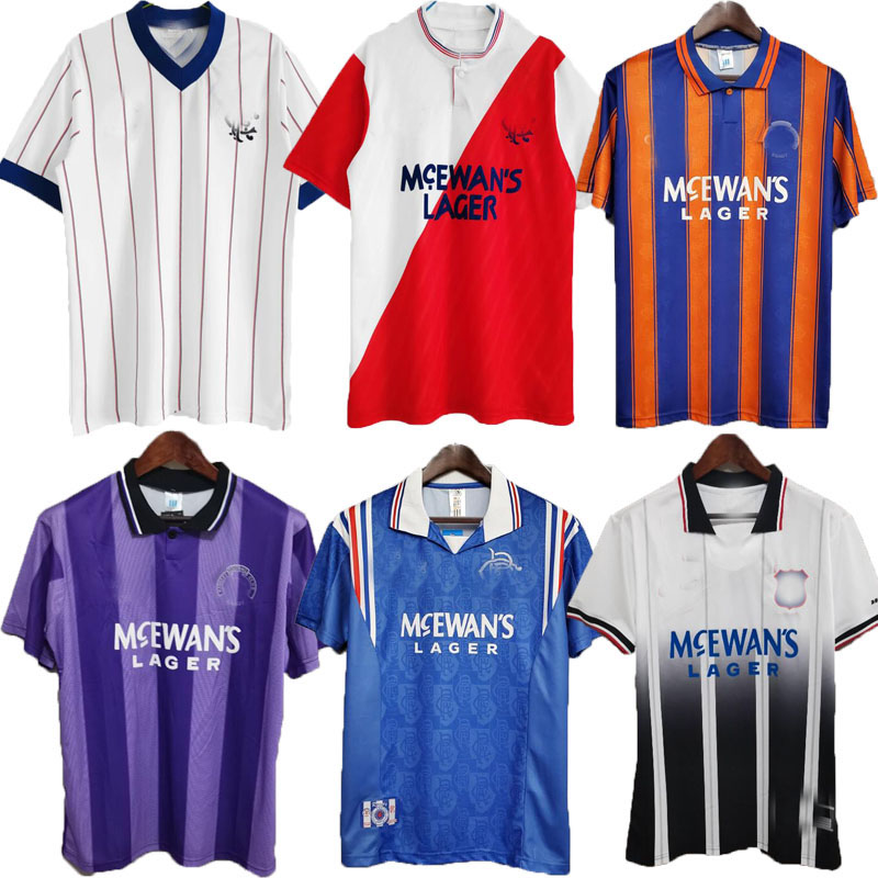 

Retro Glasgow Rangers FC 150th Anniversary Soccer Jersey CHAMPIONS Football Shirt GASCOIGNE 82 83 84 85 86 87 88 89 90 91 92 93 94 95 96 97, 99 01