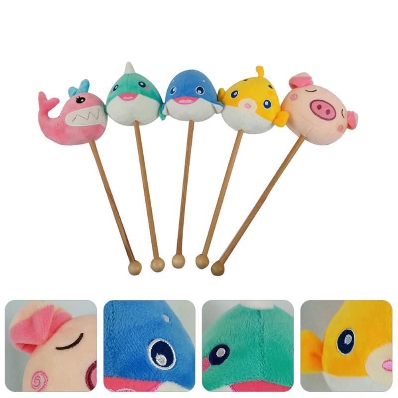 

pillow 5pcs plush marine animal doll massagers beat back sticks scratchers