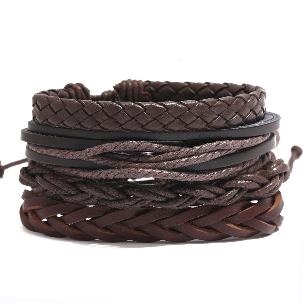 

woven suit leather bracelet DIY Bracelet Leather accessories, Golden;silver