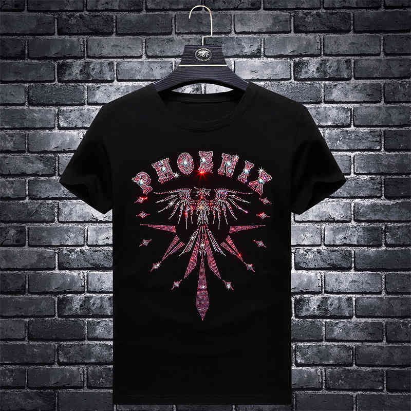 

fashion t shirt summer short sleeve drill men's letter modal round neck large half thin style, White;black