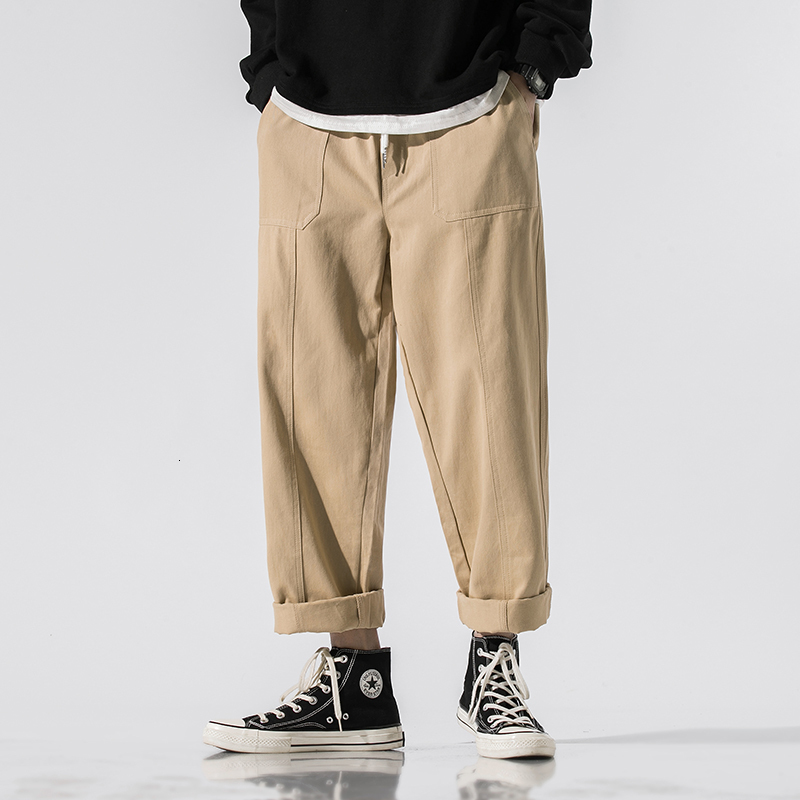 

New Harem Joggers Drawstring Drop-crotch Trousers Men 2021 Loose Cotton Linen Casual Pants Streetwear Male Sweatpants Vnn4 4hht, Gray