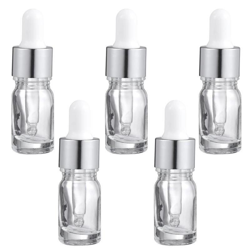 

Storage Bottles & Jars 15Pcs 5ML Dropper Bottle Empty Refillable Transparent Glass Essential Oil