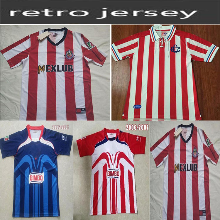 

Hot sale1996 1997 110 anniversary Retro Guadalajara soccer jersey VINTAGE Chivas regal adult football shirt, Black;yellow
