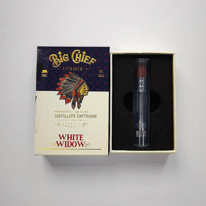 

2021 Thick Oil Atomizers Big Chief Vape Cartridge Packaging 0.8ml Ceramic Glass Tank Dab Pen Wax Vaporizer Empty Cartridges 510 Thread TKO TH205