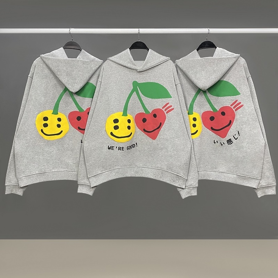 

2021 New Girls Do Not Cry Hoodie Women Men 1:1 Best-quality Cherry Print Human Made Pullover Olys