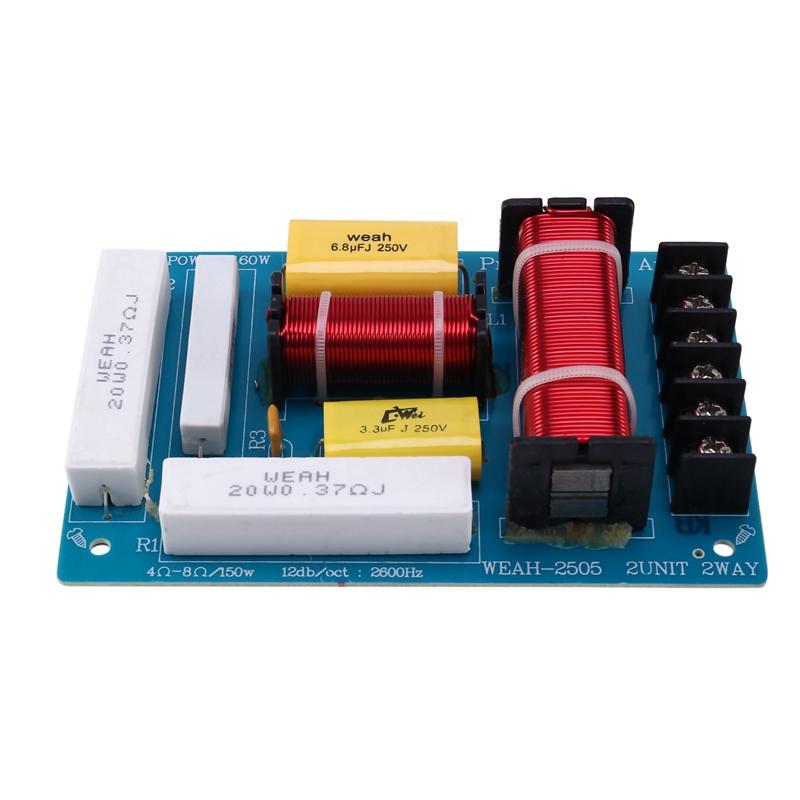 

Portable Speakers 200W Speaker Crossover 2 Way High-Low 4-8 Ohm Frequency Divider For