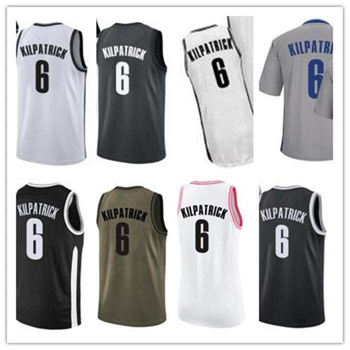 

custom Net leave name number 6 Sean Kilpatrick white black green brown basketball jersey men women youth jerseys, Black;red