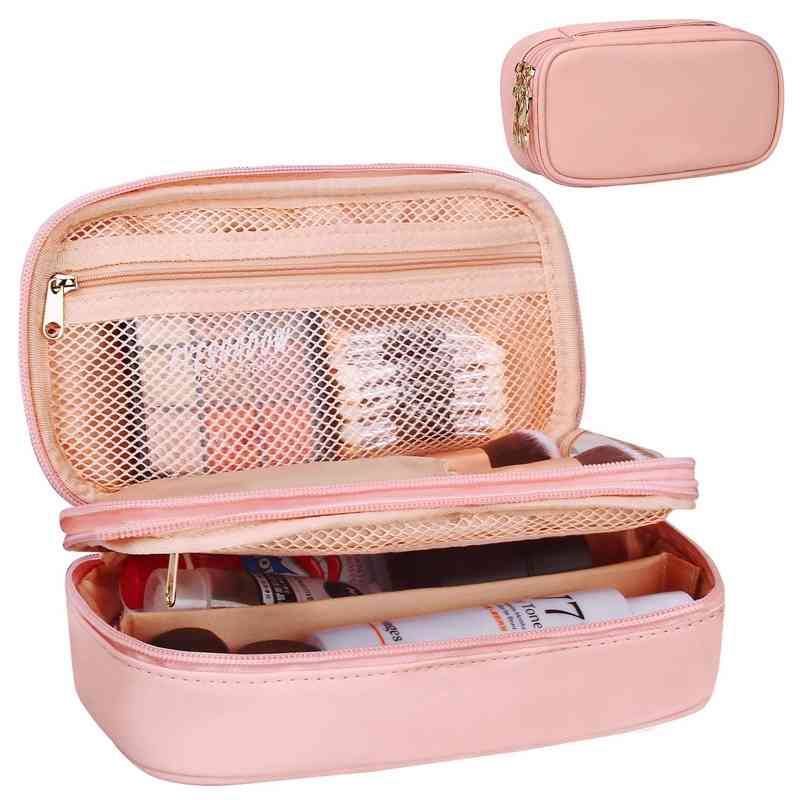 

Fashion brush storage girl zipper waterproof Pu cosmetic bag, Red