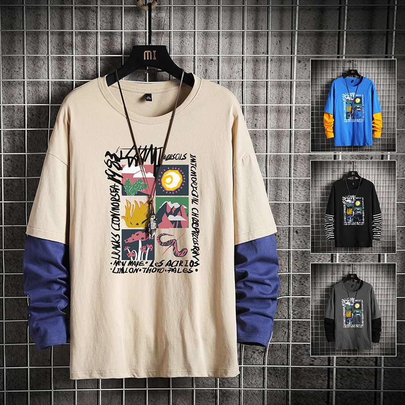 

2021 Funny How Printed Male Hoodies Autumn Japanese Style New Men's Sweater Casual Pullovers G7bi, Blue