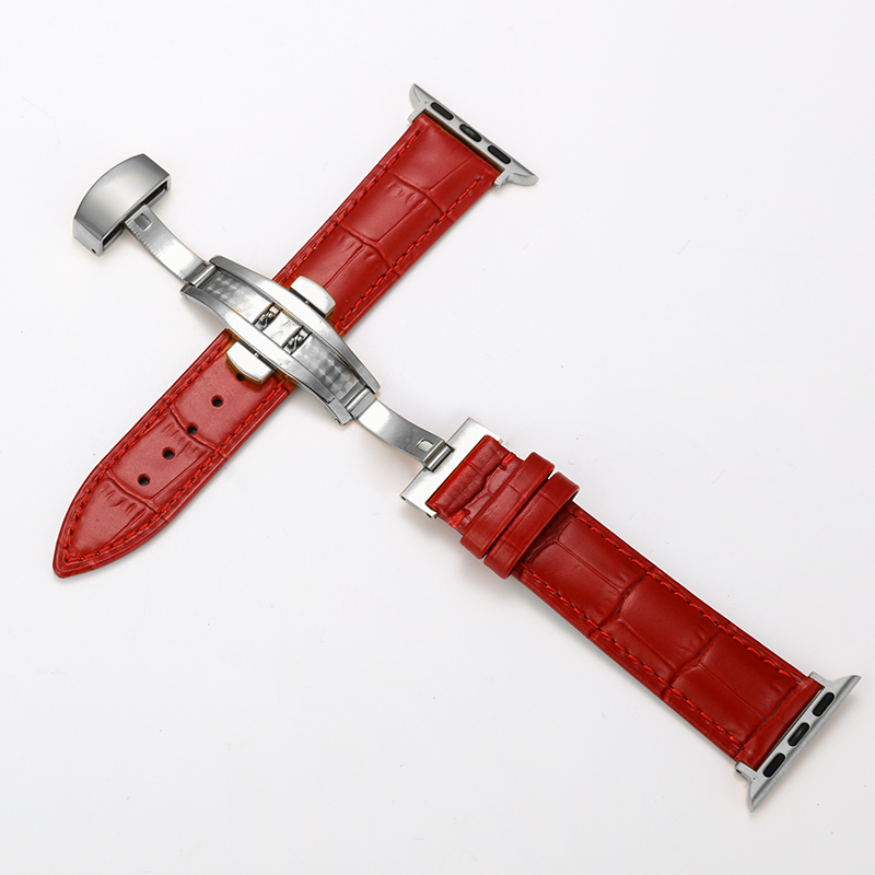 

Another Apple Watch iWatch 1-6 red belt, butterfly buckle type 38 40 42 44mm