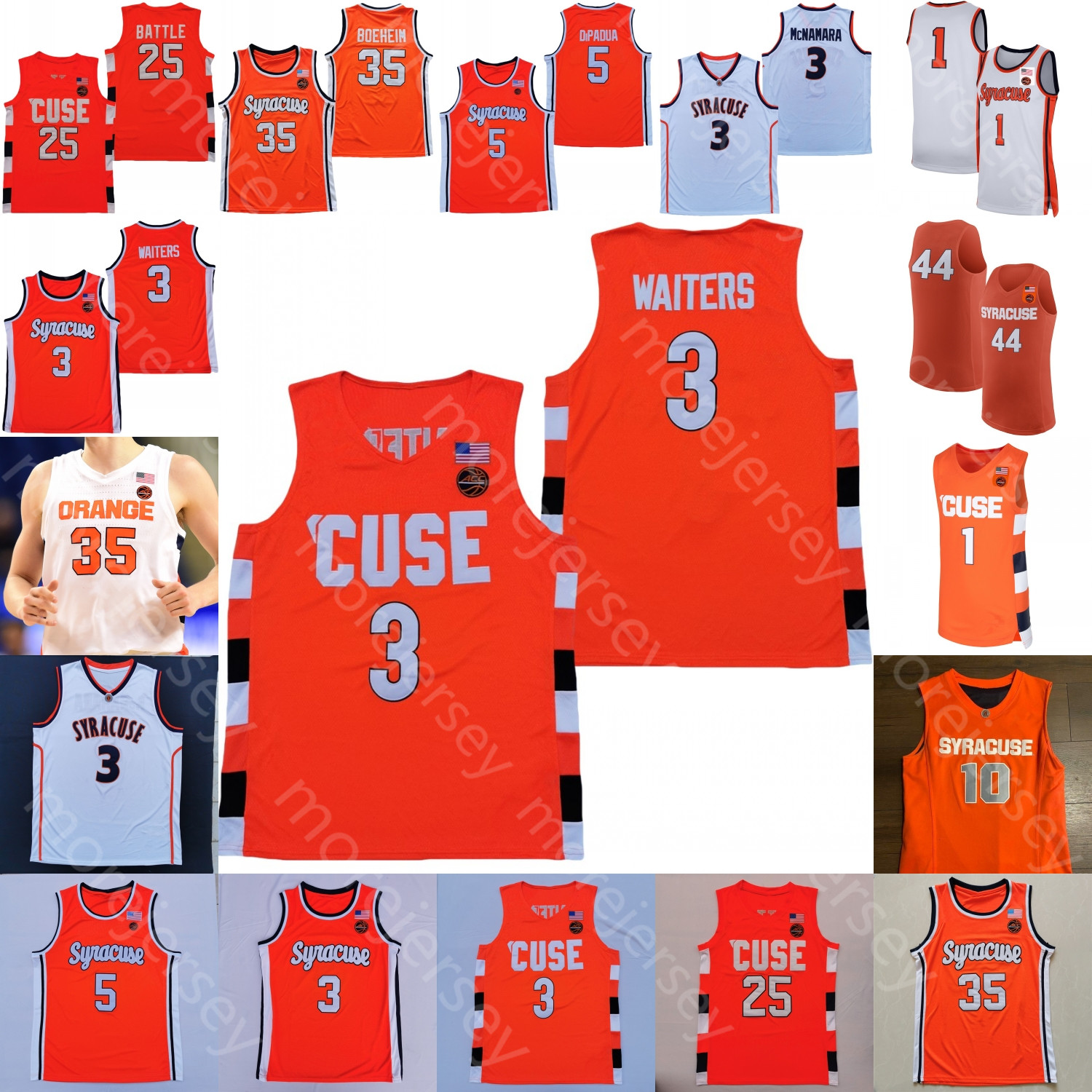 

Syracuse Orange Basketball Jersey NCAA College Jimmy Boeheim Arthur Cordes Shane Feldman Nick Giancola Chaz Owens Niko Ruffin Hughes Sidibe Coleman Anselem, White iii