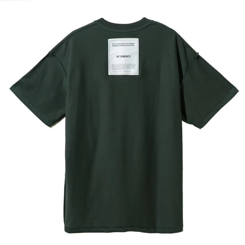 

2021 New Top Hip-hop Kanye West Vetements t Shirt High Quality Fashion Embroidery Short Sleeve T-shirts Cotton Tees 3 Colors C9hm