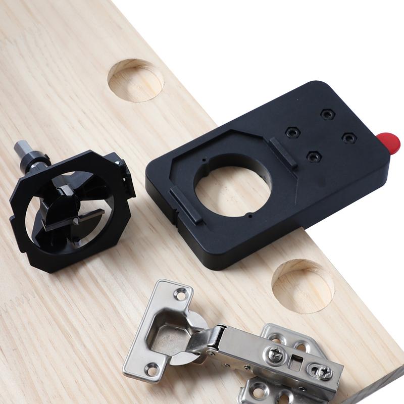 

Professional Hand Tool Sets Concealed 35mm Hinge Jig Cabinet Door Hole Opener Locator Wood With Forstner Bit For DIY Woodworking