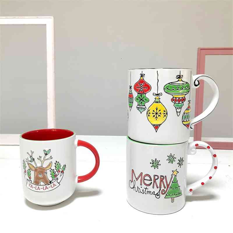 

Cup Mug Gift Santa elk water ceramic creative home coffee cup