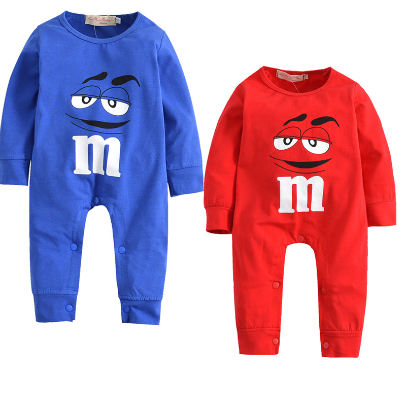 

Summer Toddler Baby Infant Boy Designers Clothes Newborn Jumpsuit Long Sleeve Cotton Pajamas 0-24 Months Rompers Designers Clothes Kids Girl, Blue