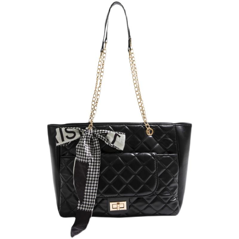 

Evening Bags Solid Color Zipper Shoulder For Women Design Large Capacity Tote Bag Female Fashion Travel Shopping, Black