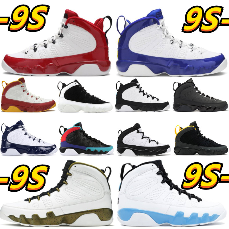 

2022 Top Quality 9s basketball shoes 9 University Blue Gold Gym Red white Black Bred Dream It Do It UNC Racer sport sneakers trainer outdoor 40-47, Box