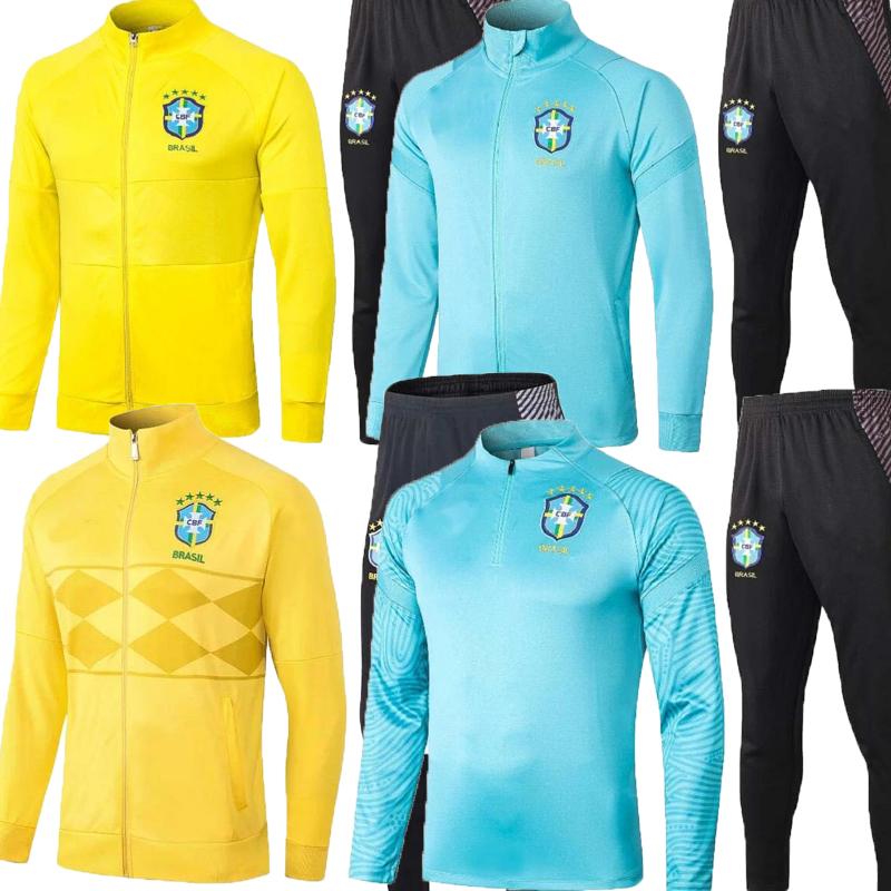 

Men's Tracksuits The 2021 2022 Brazil Sweatsuits Shirt Coutinho Kits Jesus Pre Match Soccer Adult Training Suit, Gray