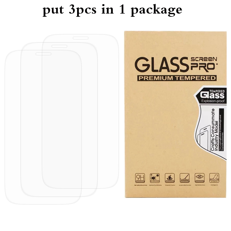 

3in1 Case 9H 2.5D Tempered Glass Screen Protector for iPhone 13 12 Mini Pro Max 11 X XS XR 7 8 6s plus With Card Retail Packaging