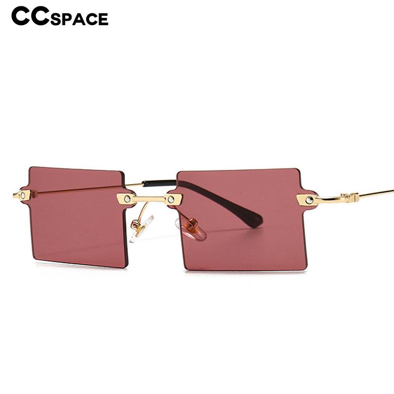 

Sunglasses 46552 Frameless Steam Punk Square Men Women Fashion Shades UV400 Vintage Glasses