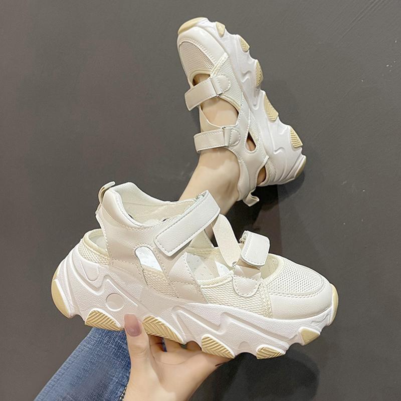 

Rimocy Breathable Mesh Flat Sandals for Women Casual Hook & Loop Platform Shoes Ladies Sports Style Elastic Strap Sandalias, Green