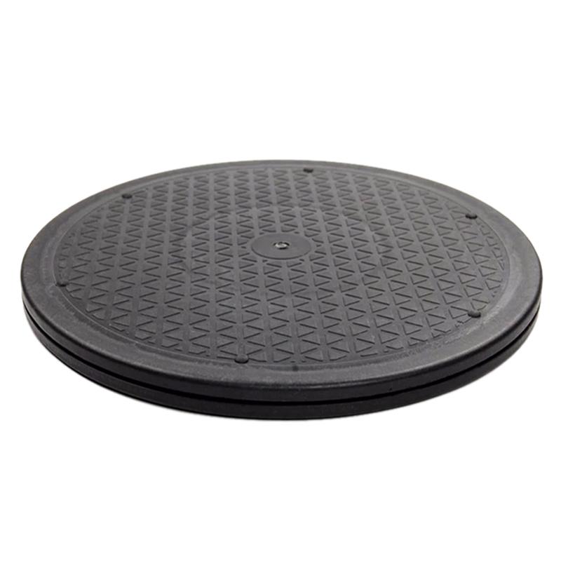 

Kitchen Storage & Organization 12 Inch Heavy Duty Rotating Swivel Steel Ball Bearings Stand For Monitor TV Turntable Lazy Susans Black Round