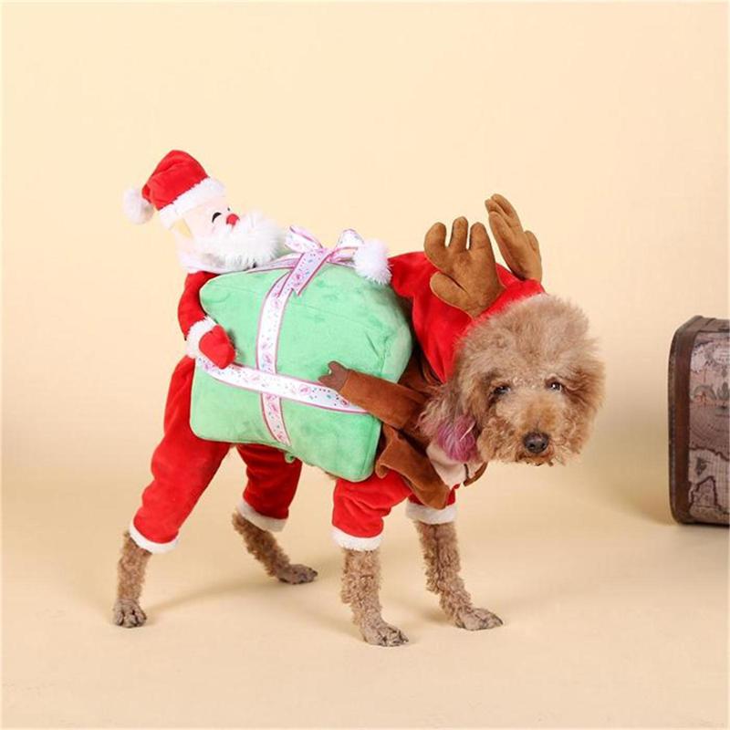 

Dog Apparel Pet Christmas Costume Puppy Hoodies Coat Jacket Santa Claus Cosplay For Dogs S/M/L/XL Pets Clothes