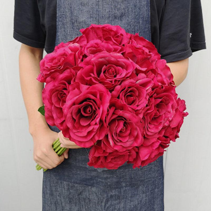 

1PC 50cm Artificial Rose Flowers Single Long Stem Bouquet Beautiful Simulation Flower For Home Party Wedding Decoration