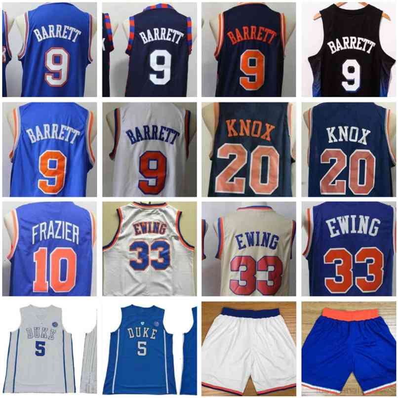 

Wholesale Basketball Mens Retro Vintage Classic Patrick 33 Ewing Walt 10 Frazier Jersey Blue White NCAA RJ 9 Barrett Kevin 20 Knox Jerseys, Colour 4