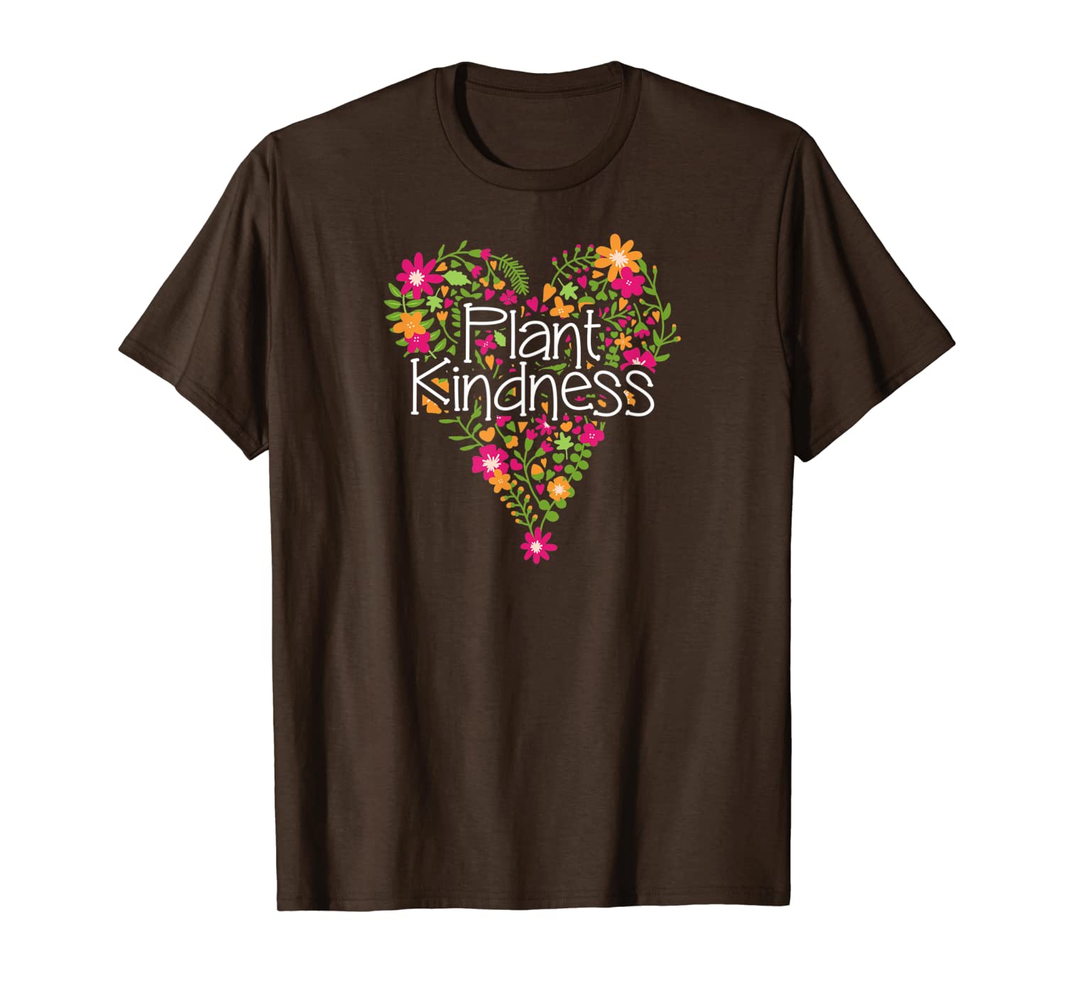 

plant kindness floral heart gardener t-shirt, White;black