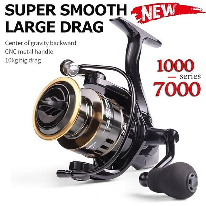 

2021 New High Quality Spool Fishing Reel 5.2:1 Gear Ratio High Speed Spinning Fishing Reel Carp For Saltwater