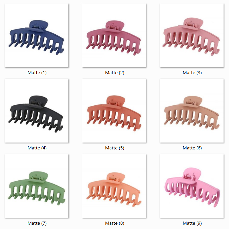 

25 Colors Sweet and Versatile Simple Clamps Large 11cm Hair Clips Matte Color Bath Hair Catch Women Girl for Hair Accessories J107