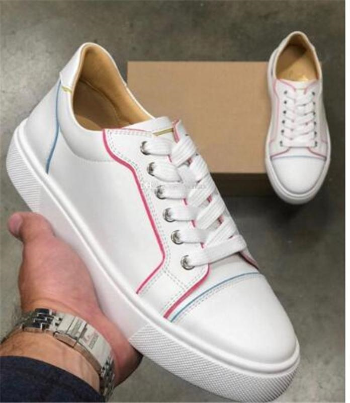 

2022 Red Bottom Sneakers Shoes Sports Comfortable White Rubber Sole Platform Footwear Fashion Brands Casual Party Wedding Dress