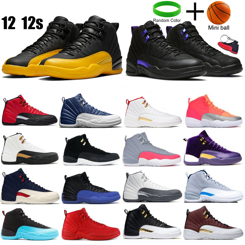 

2020 Top Quality Shoes 12 12s Mens Basketball Shoes University Gold Dark Concord Reverse Flu Game Indigo Trainers Running Sneakers, 33 og box