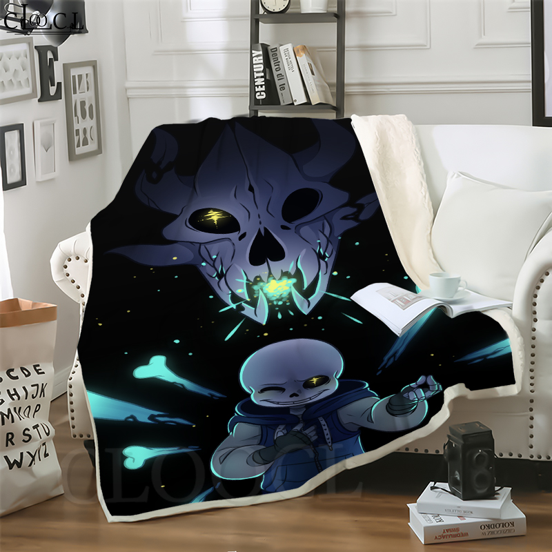 

CLOOCL Hot Pixel Game Undertale Sans 3D Print Street Style Air Conditioning Blanket Sofa Teens Bedding Throw Blankets Plush Quilt
