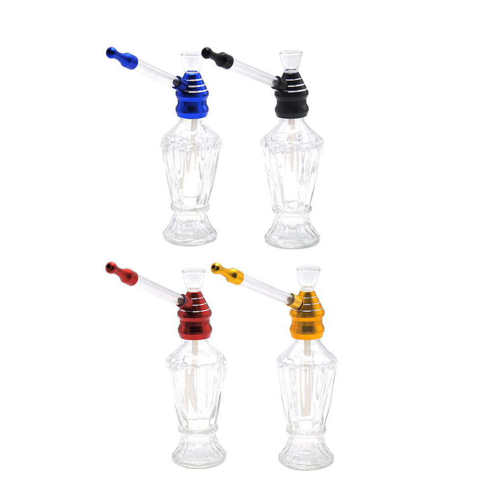 

New glass hookahs large and thin mouth removable hookah pipe vase shape